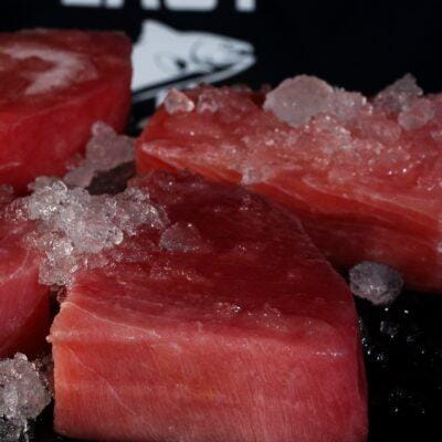 fresh tuna steak bali – red tuna cuts prepared for restaurants and homes