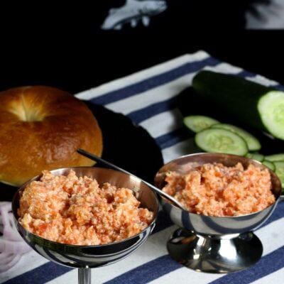 smoked salmon spread serving bowls bali