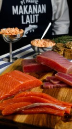 smoked salmon and smoked tuna bali set with smoked spread