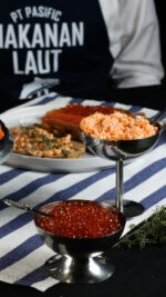 smoked salmon and caviar salmon spread premium set bali
