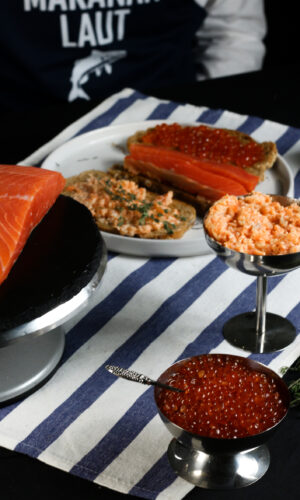 salmon spread smoked salmon red caviar trio set bali