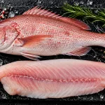 red snapper bali – whole red snapper and fresh fillet on ice