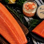 Salmon Lovers Set Bali — fresh salmon fillet, smoked salmon and a jar of smoked salmon spread