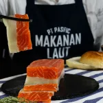 smoked fish roll bali – smoked salmon and butterfish red and white roll