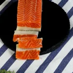 smoked salmon roll bali – red and white roll with smoked butterfish